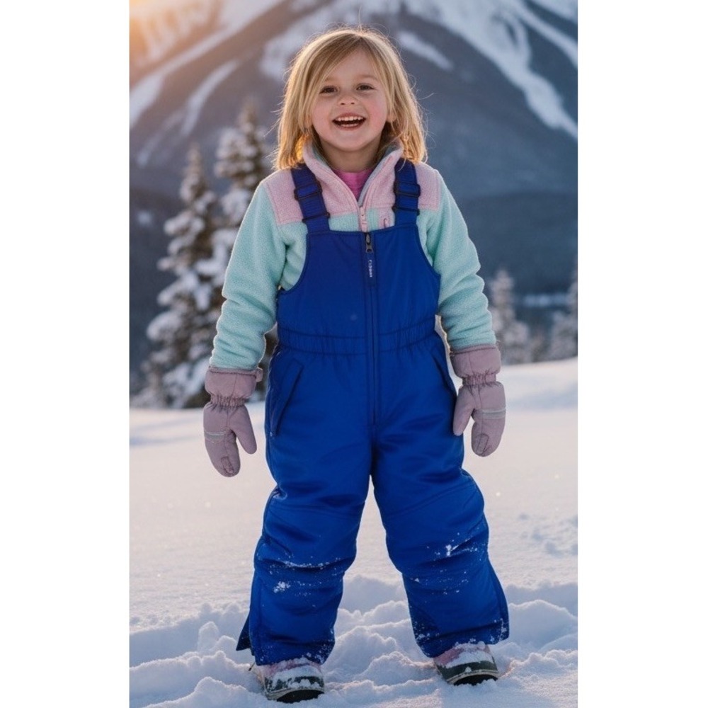 LL Bean Buster Snow Bib Winter Pants Toddler Girls Skiing Snowboard Size 4T ❄️